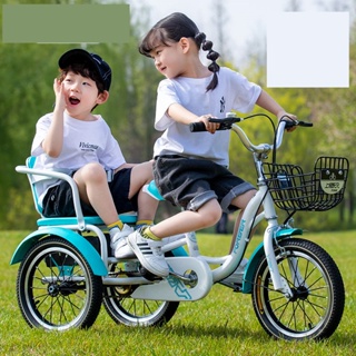 熱賣/兒童三輪車帶斗3-6-8歲兩用雙人寶寶腳踏車充氣輪自行車小孩Parker旺仔購