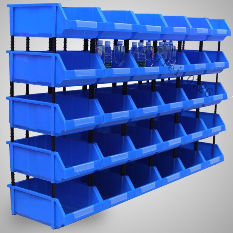 【卽美生活】免運 塑料組合式零件盒物料盒元件盒螺絲盒分類收納盒斜口塑料盒貨架