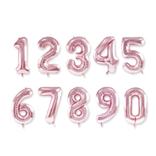 珠友 40吋數字氣球-玫瑰金/生日派對用品/派對佈置/會場佈置/歡樂場景裝飾(DE-03211)