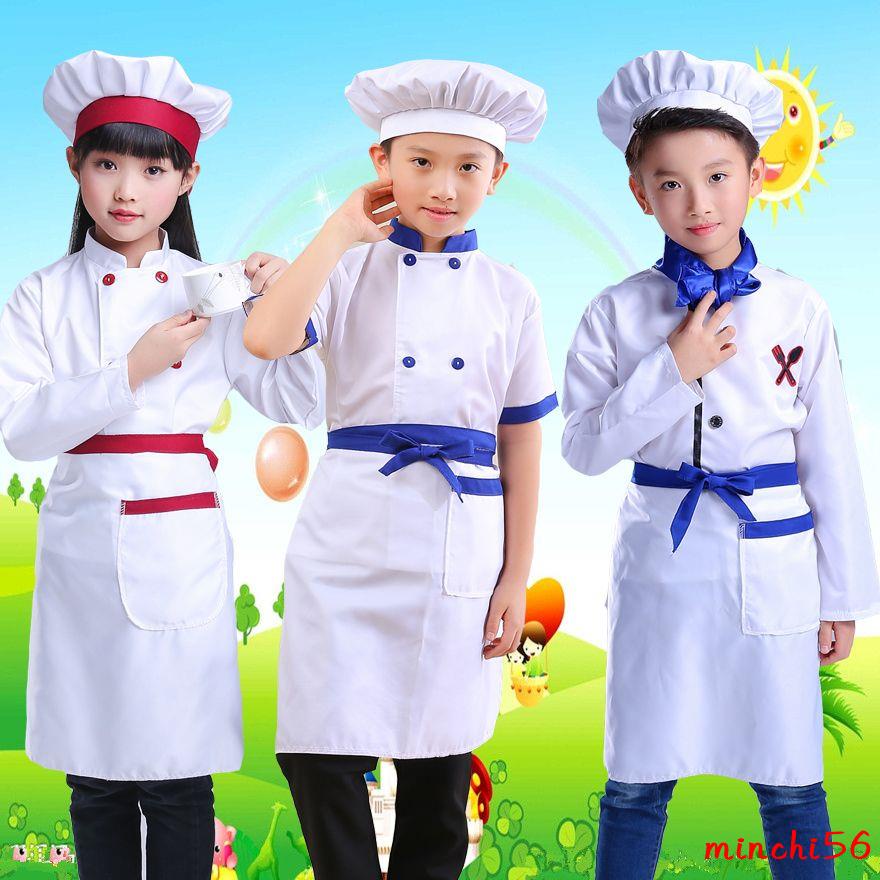 【滿299發貨】親子廚師服演出服兒童幼兒小廚師服裝COS廚師角色扮演衣服&amp;minchi56