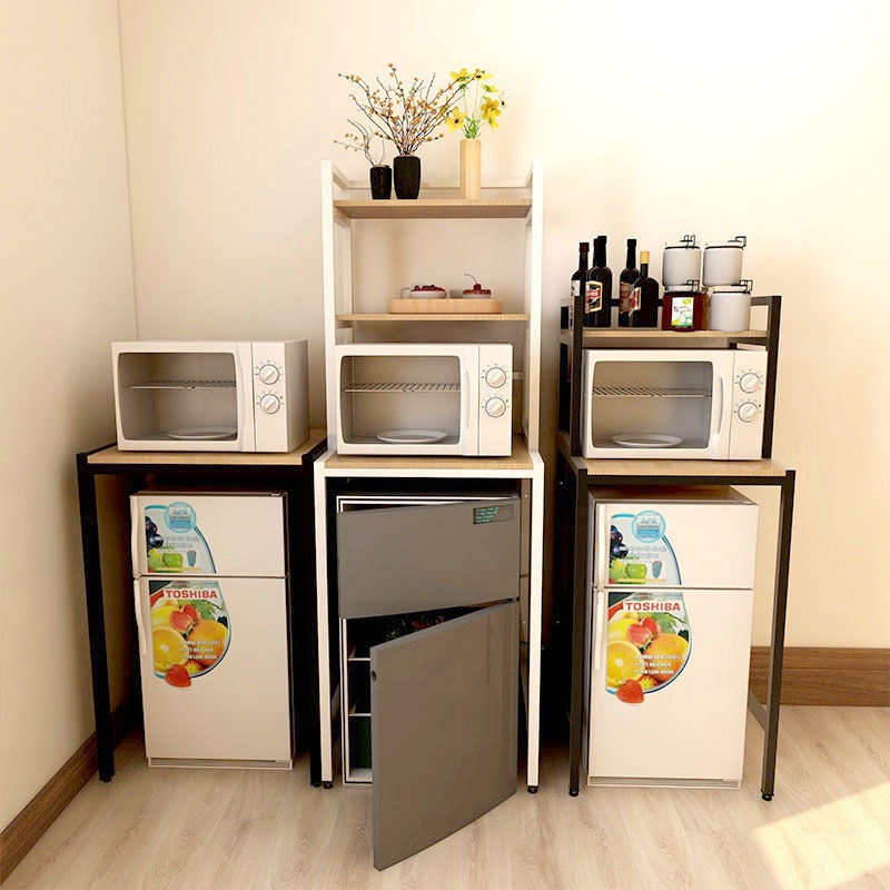 小冰箱置物架微波爐落地增高儲物架小型冰箱上方迷你冰櫃收納架子