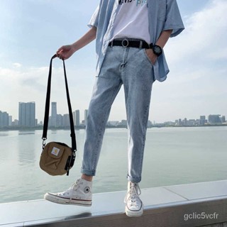 牛仔褲男 修身小腳褲 9分褲子 韓版牛仔褲 潮流百搭 老爹褲 牛仔褲 緊身褲 小腳褲 直筒褲 九分褲 九分牛仔褲 休閒褲