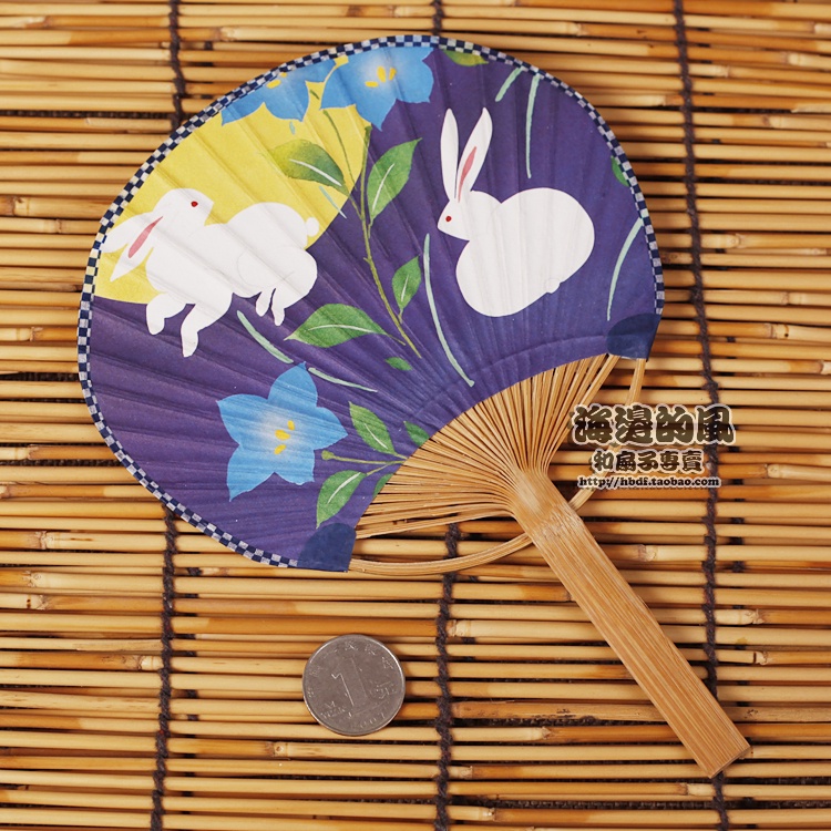 迷你袖珍款 豆扇子 娃扇 和風扇子 日式日本團扇 人偶娃娃BJD童用