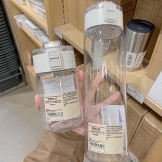 【好物推薦】無印良品平替高顏值塑膠水杯帶茶隔耐高溫防摔簡約ins學生隨手杯 350ml 500mL 800ml水壺