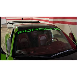 保時捷PORSCHE前擋風玻璃遮陽貼紙718 911macan車貼拉花992GR3GT2 保固 免運