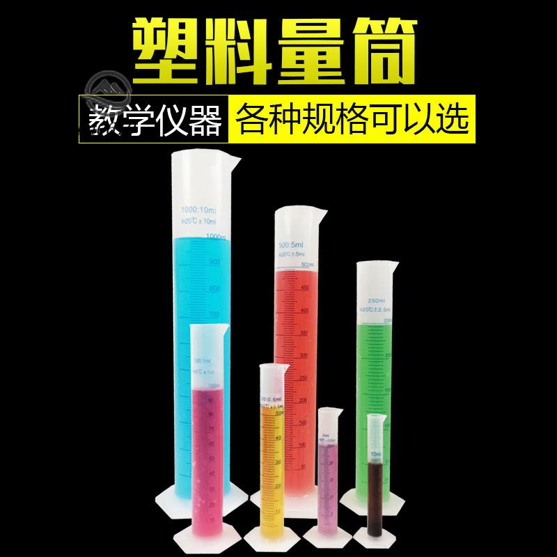 🥇臺倉發貨🥇藍線塑料量筒 10mL 25mL 50mL 100mL 250mL 500mL 1000mL 毫升 初中