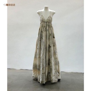 💖免運💖度假長洋裝 御姐風海邊渡假風套裝 海邊穿搭 渲染復古吊帶長裙 大尺碼性感洋裝 雪紡連身裙禮服內搭吊帶連衣裙子