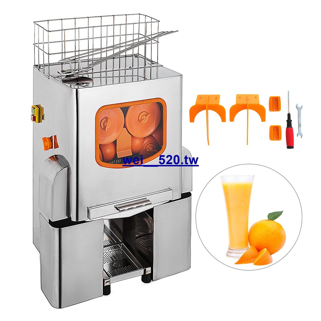 不銹鋼水果榨汁機 家用自動橙子送料榨汁器 檸檬橙子果汁壓榨機