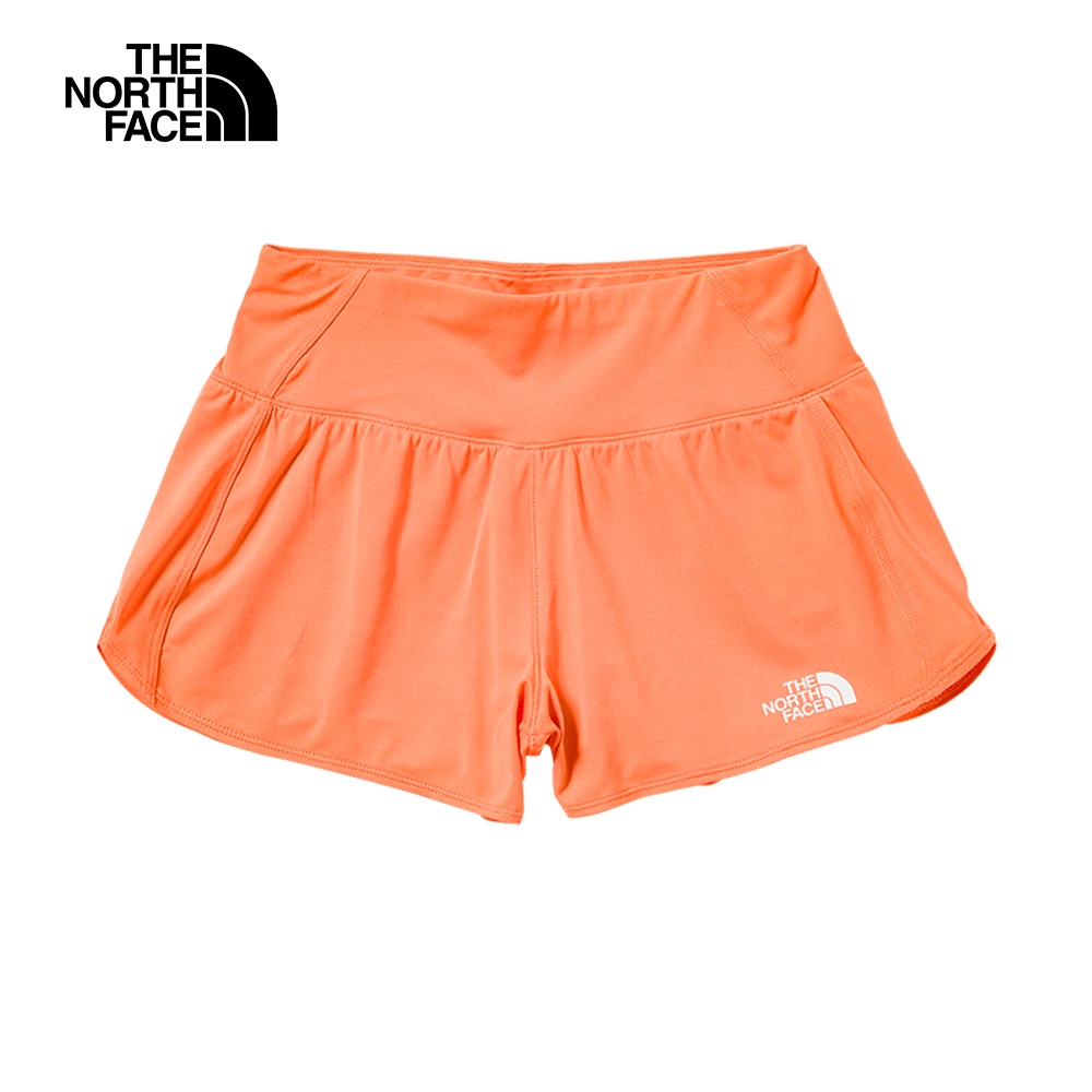 The North Face北面兒童橘色吸濕排汗寬鬆短褲｜81XNN6M