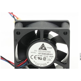 24小時出貨|原裝DELTA 臺達 AFB0648HH DC48V 0.10A 6025 安靜三綫變頻器風扇--&-