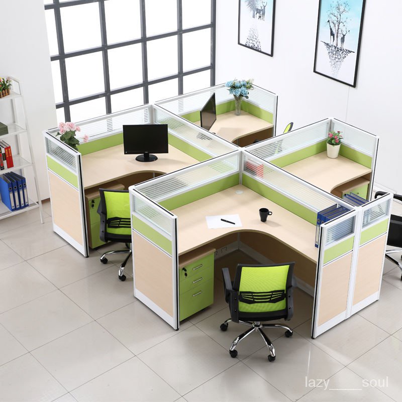 限時特惠辦公桌傢具簡約現代4人位屏風卡座隔斷辦公室屏風桌6人位員工桌工作桌，長桌，辦公桌，書桌，電腦桌，桌子