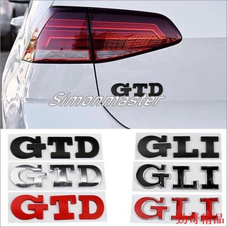 嚴選優品🔨適用於 GLI GTD 徽標標誌汽車後備箱改裝貼紙汽車外部裝飾貼花大眾芬芳菲特甲蟲 Jetta Tiguan