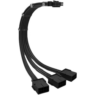 3090Ti顯示卡16Pin(12+4)4080轉3x8PIN電源延長線PCIE5.0編織轉接線