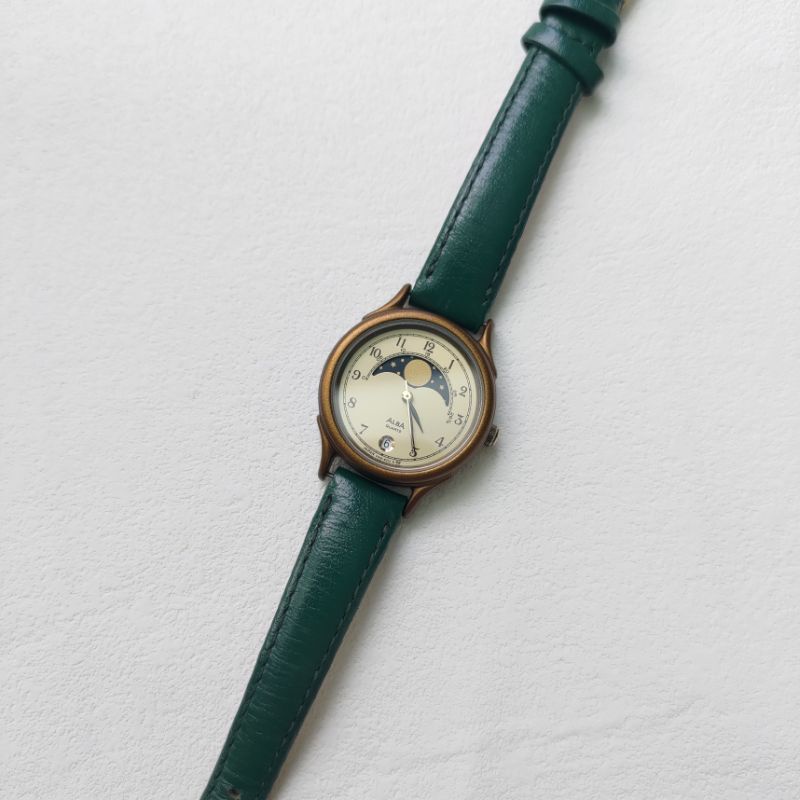 SY Vintage | 日本 雅柏 ALBA 古董月相錶 古董錶 月相錶