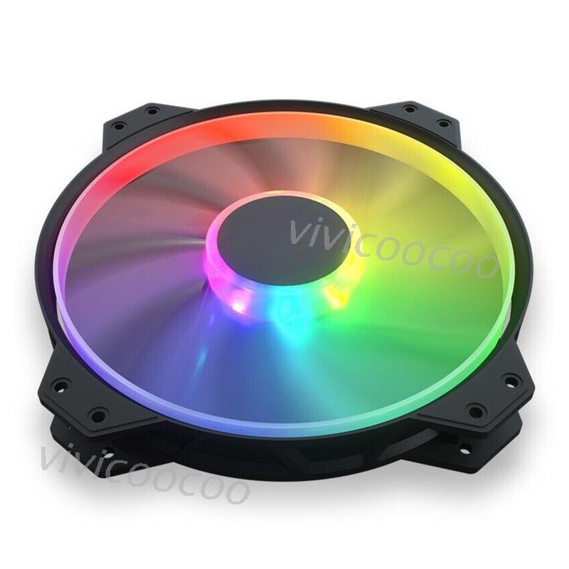 VIVI MF200R ARGB 5V 3PIN 20cm幻彩電腦台式散熱風扇，帶RGB LED燈靜音機箱風扇