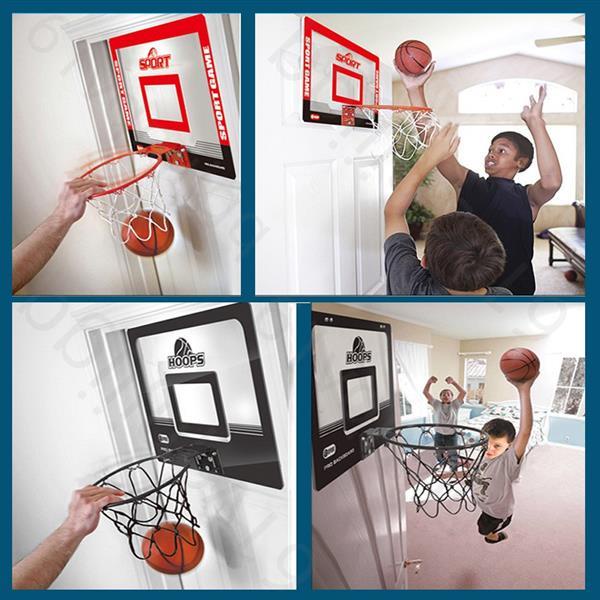 室內籃球框 免打孔居家籃球板掛門掛墻 籃球板透明懸掛迷你小籃板運動籃球框兒童成人投籃 nba nba球衣