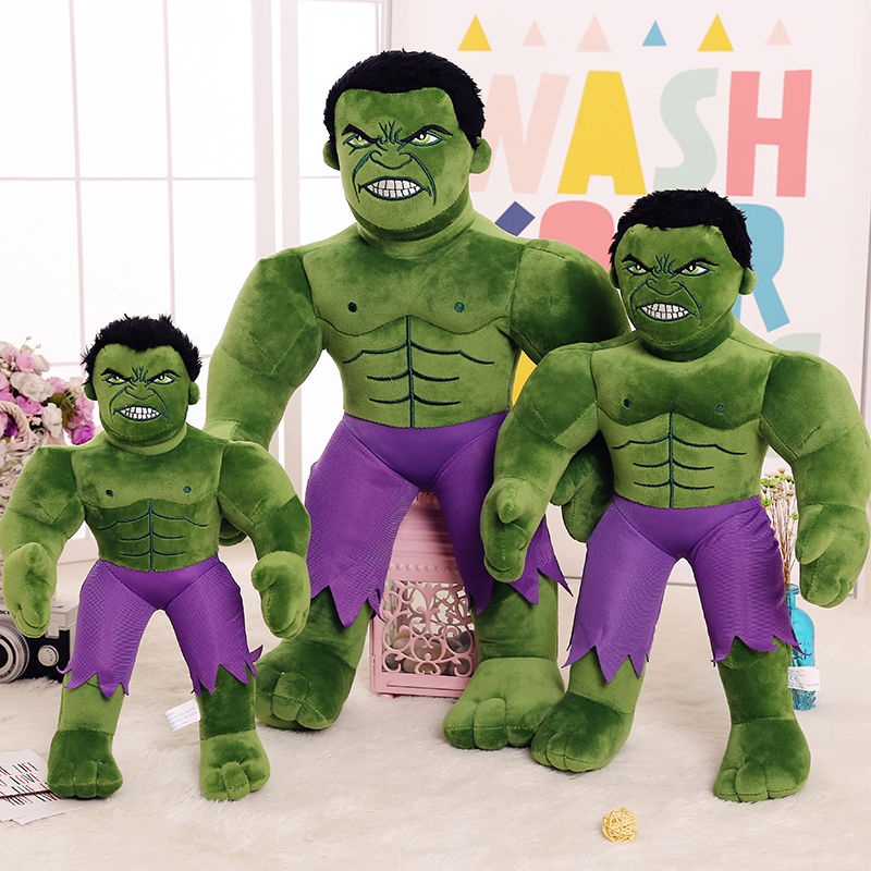 【新品 👉】復仇者 聯盟4 美國隊長鋼鐵俠綠巨人超人 仿真毛絨公仔 男孩玩具 棉花屋