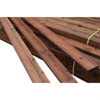 木條碳化防腐木板實木板戶外地板防腐碳化木板火燒板園林陽臺地板