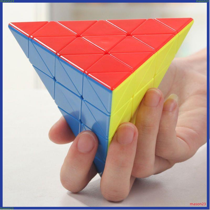 魔方 百變魔方 3d立體魔方 百變無限魔方 童益智力減壓魔方 解壓玩具 宜生四階金字塔魔方4階異形三角形比賽專用順滑實色
