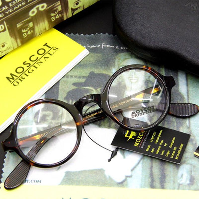 促銷23年新款眼鏡MOSCOT瑪士高圓形眼鏡架男復古潮余文樂*LEMTOSH近視眼鏡框女板材84