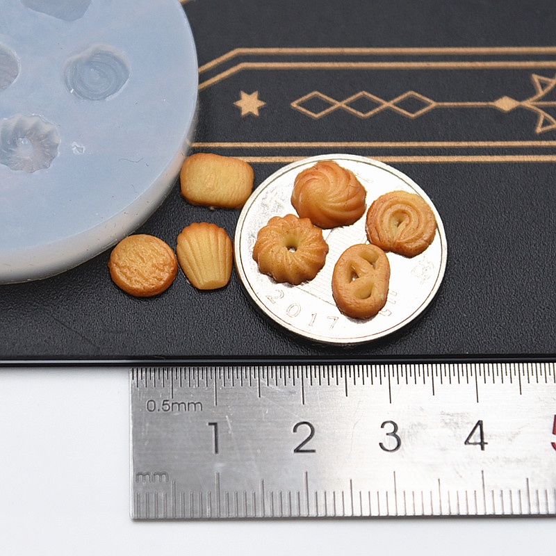 【MIAO手工商城】仿真可愛迷你餅乾甜品矽膠模具diy粘土滴膠UV膠迷你食玩餅乾模具