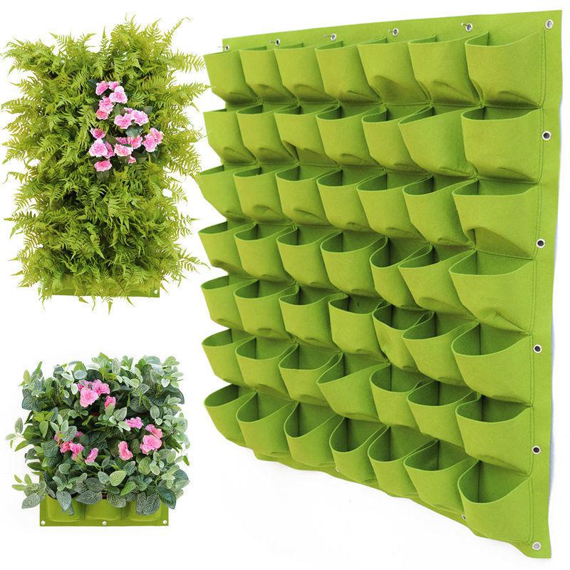 掛墻花盆室內外垂直綠化立體植物綠植墻陽臺種菜神器壁掛式種植袋 ZXET