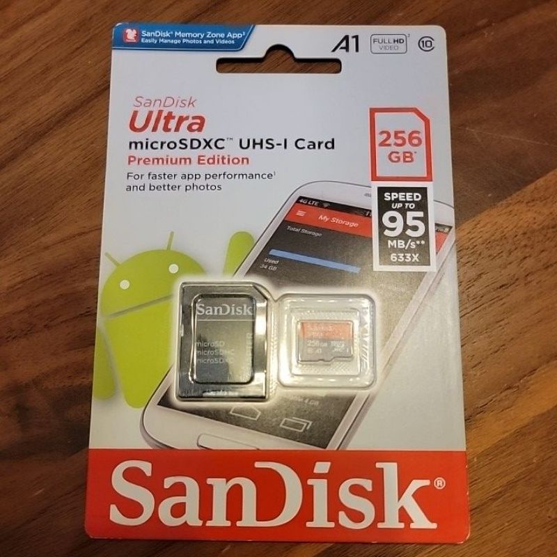 [全新現貨, 特價優惠] SanDisk Ultra microSDXC A1 256GB記憶卡 95MB/s