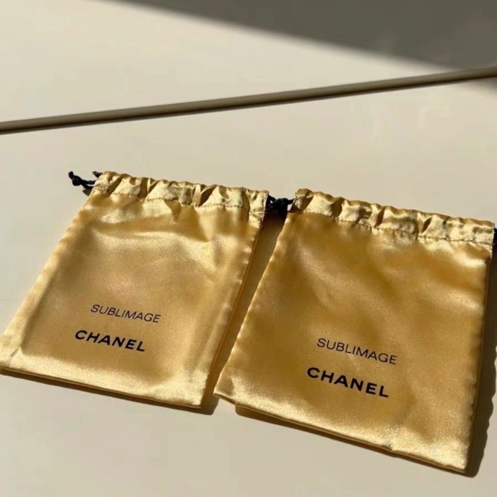 大牌奢侈品防塵袋 適用於香奈兒CHANEL防塵袋 金色首飾收納袋 抽繩袋 高檔束口收納袋