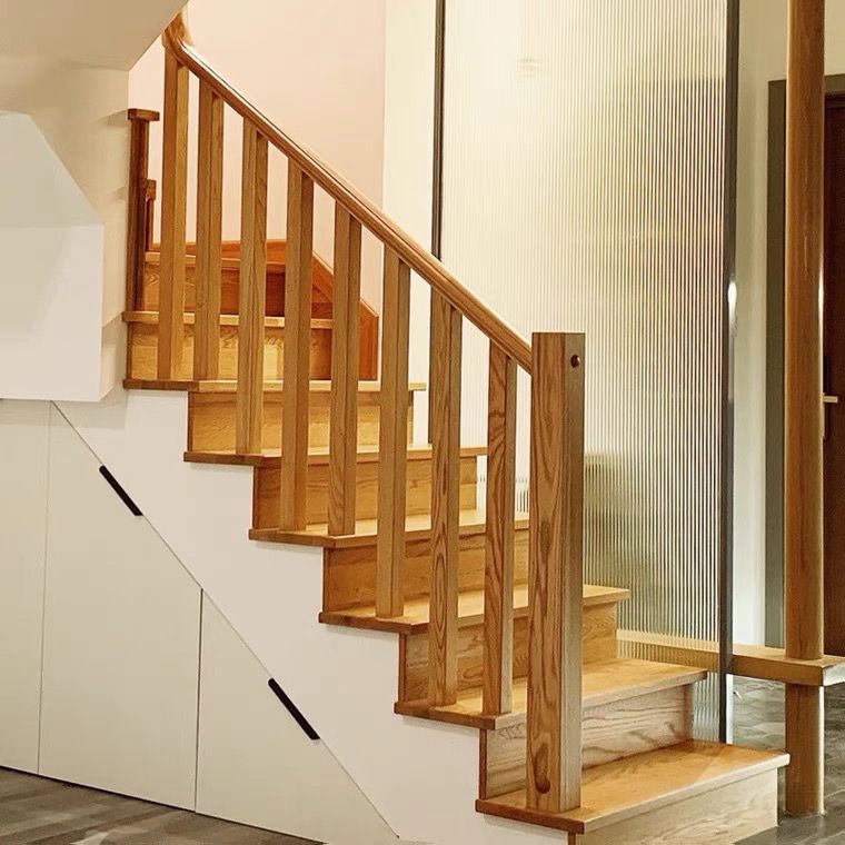 支持訂製 樓梯扶手欄桿紅橡木樓梯中式實木樓梯扶手全套陽臺護欄