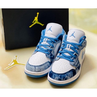 Nike Air Jordan 1 Low 喬丹 白藍 水洗 丹寧 AJ1 DM8947-100