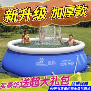 充氣遊泳池 超大號成人游泳池家用加厚兒童戲水池大型室內外泳池圓形加高水池