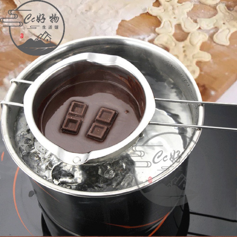台灣 CC好物生活館 烘焙加熱鍋 304不銹鋼巧克力模具 芝士黃油隔水加熱融化鍋 黃油芝士融化碗