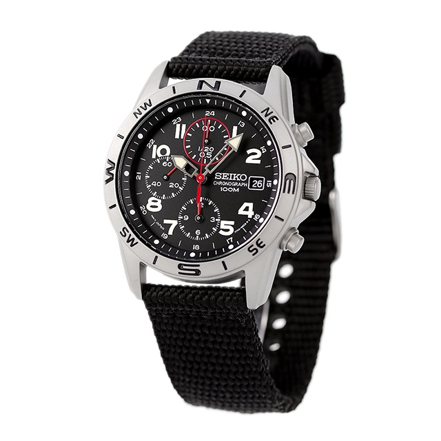 Seiko 精工 手錶 男錶 日期顯示 計時碼表 夜光 不銹鋼錶帶 SND399P1