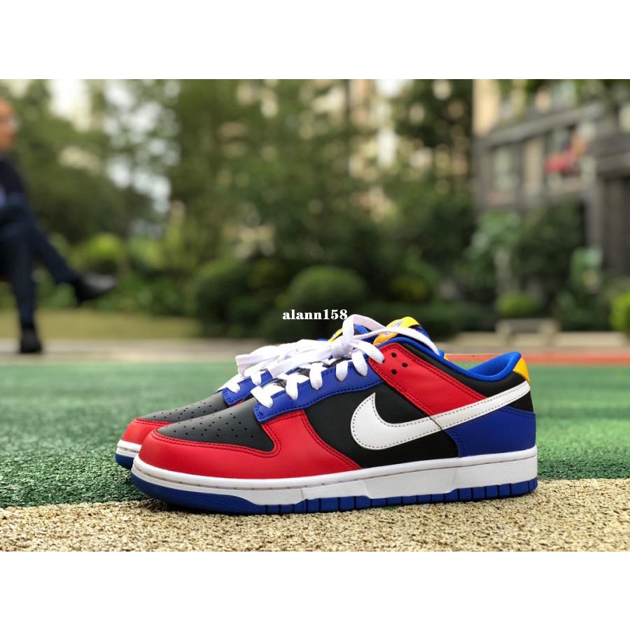 Nike Dunk Low TSU Tigers 黑紅藍 白勾 皮革 滑板鞋DR6190-100