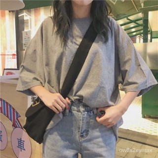GP實拍 短袖上衣 寬鬆上衣女 女生短袖 寬鬆 t恤 韓版短袖純棉白色T恤女短袖寬鬆韓版ins潮2021年新款純色原宿