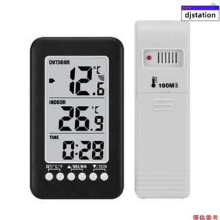 lcd °C/°F 帶變送器的數字無線室內/室外溫度計時鐘溫度計