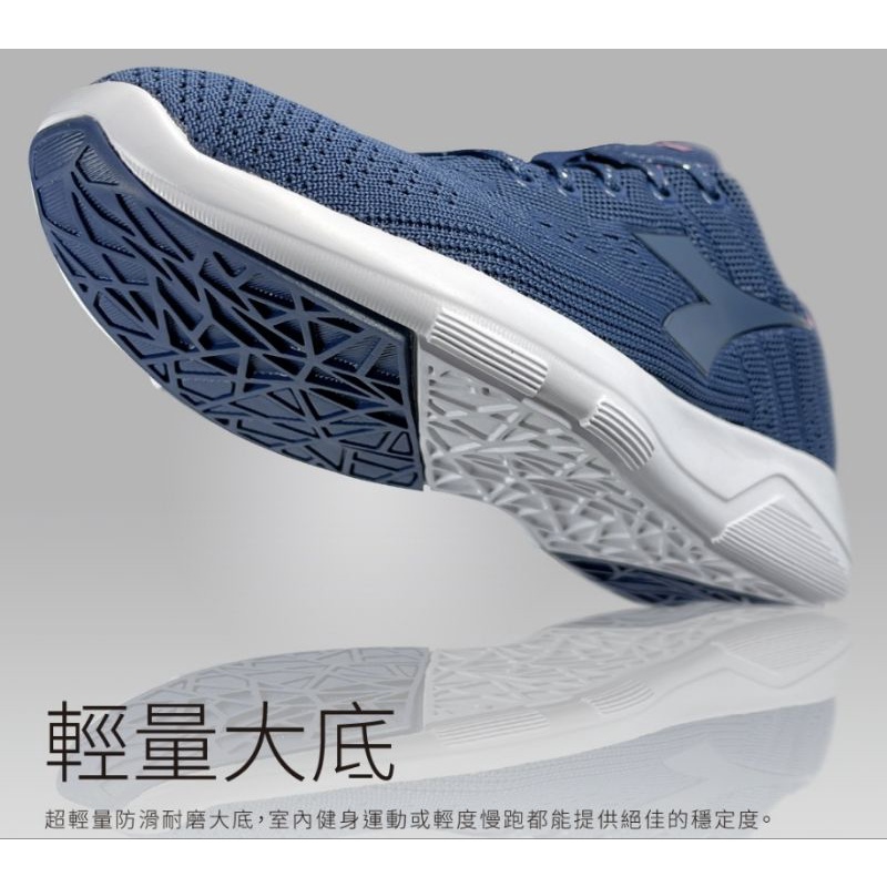 DIADORA 女 輕量透氣 回彈緩震 原廠進口慢跑鞋-運動 訓練 避震DA176886C8907 丈青薰衣紫