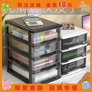 『葰葰精品店』桌上收納 文具收納盒 小抽屜 透明 辦公桌面收納盒 抽屜式 化妝品收納 櫃桌 學生宿舍 檔案雜物#bofu