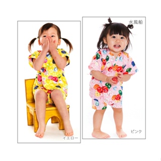 純棉兒童和服浴衣 甚平和服套裝 日式女童家居服套裝睡衣