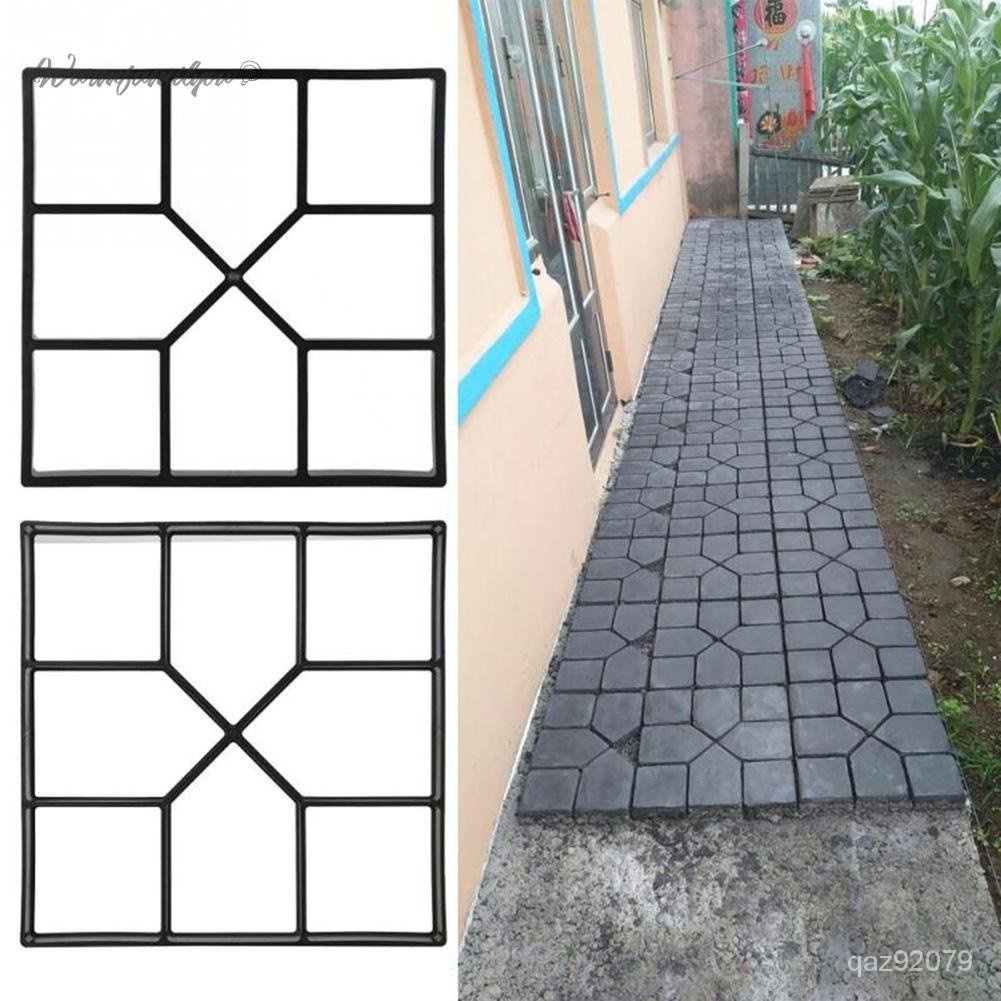 WF-花園路徑製造商模具路麵混凝土模具DIY手工鋪設水泥磚石路路徑模具鋪路模具重量浮動590-760g