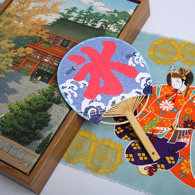 熊熊便利店日本日式團扇子浮世繪夏日祭復古小清新和風和服搭配