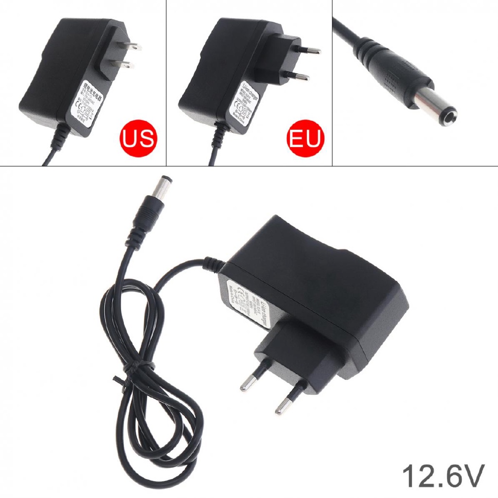 110cm 12.6V Power Adapter EU/US Plug Electric Drill Charger