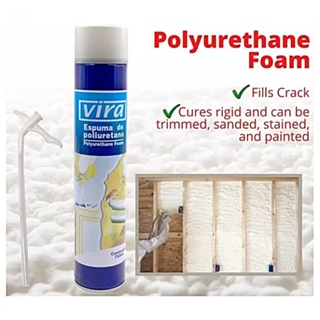 Vira Polyurethane Foam PU Foam Spray (750ml) Fills Cracks An