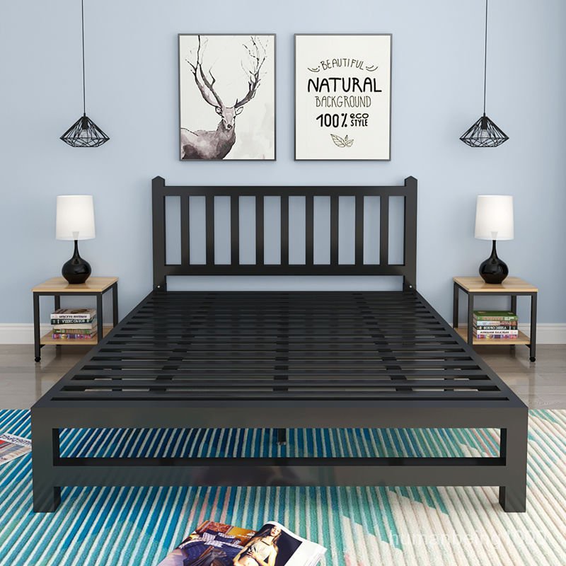 萬達木業 北歐鐵架床鐵床雙人床1.8米現代簡約歐式鐵藝床1米單人鐵架床架 上下舖床架 高架床 雙人床架 上下床 DM6B