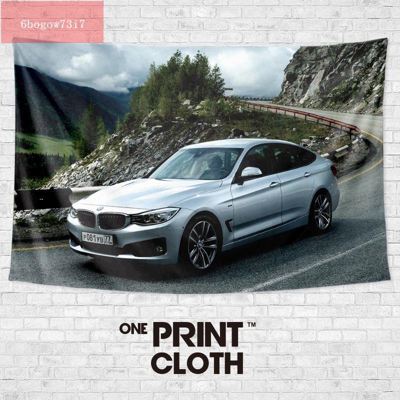 BMW CAR寶馬3系5系GT汽車裝飾周邊攝影寫真背景墻布海報掛毯掛布（bogow印花)