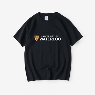滑鐵盧大學University of Waterloo紀念品周邊校服T恤短袖潮衣服