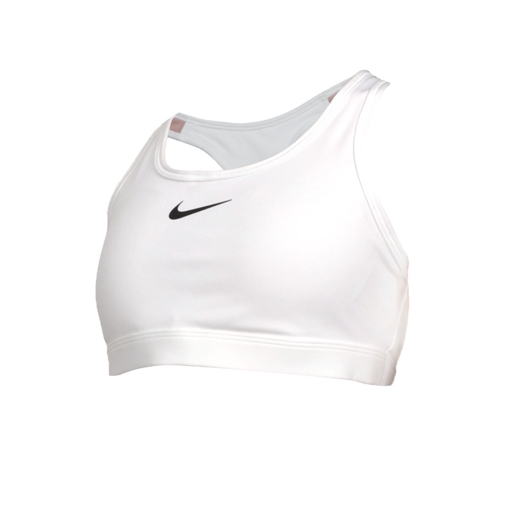 NIKE 女中度支撐運動內衣(Dri FIT 韻律 運動背心 BRA 慢跑 訓練「DX6822-100」 白黑