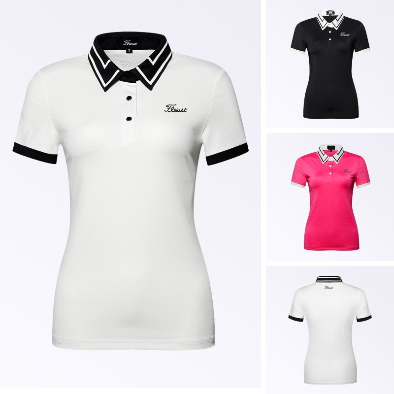 【Titleist】新款高爾夫服裝女款短袖T恤戶外運動POLO衫透氣速乾休閒衣夏上衣