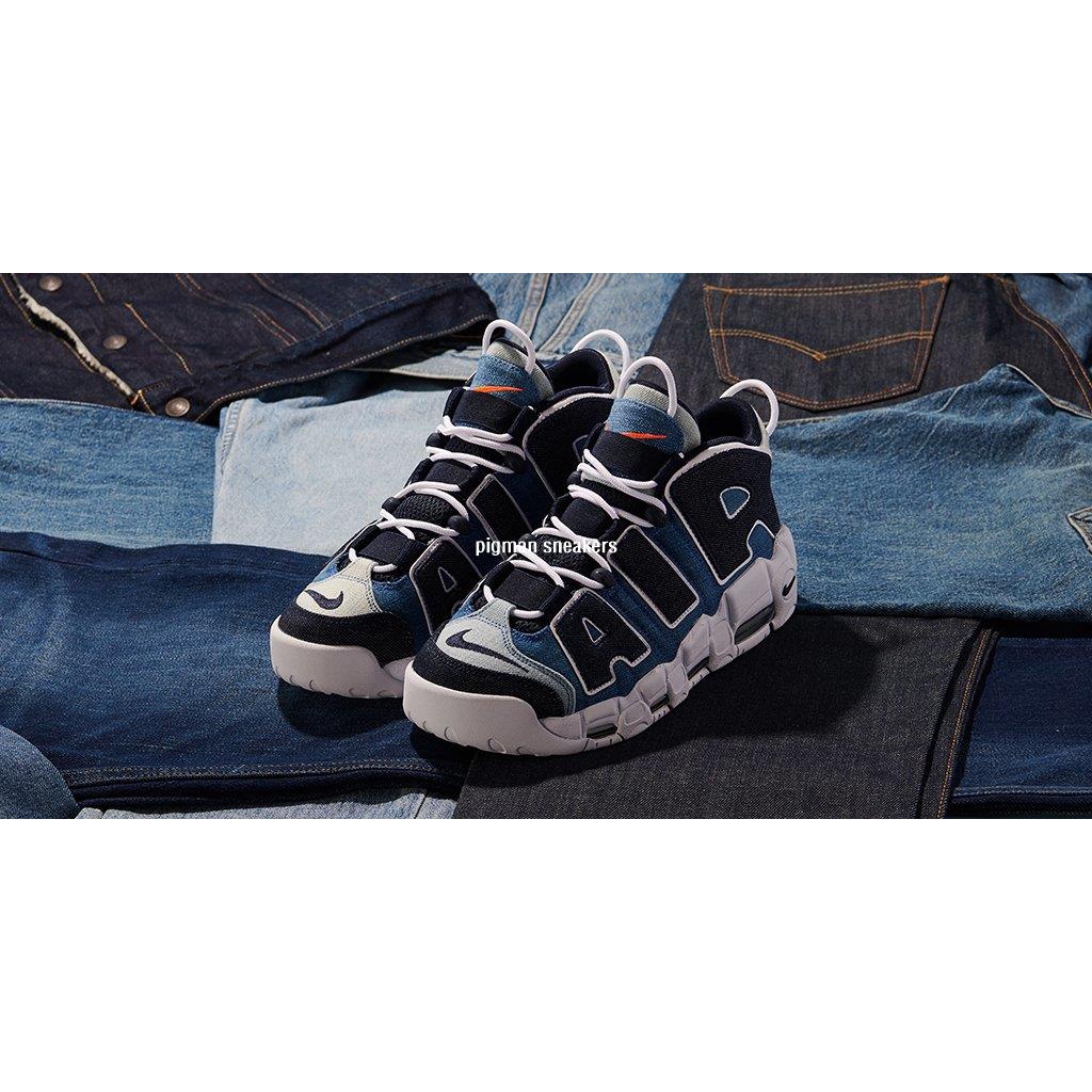 Nike Air More Uptempo 96 QS 藍黑 牛仔 大air 氣墊 男款籃球鞋CJ6125-100