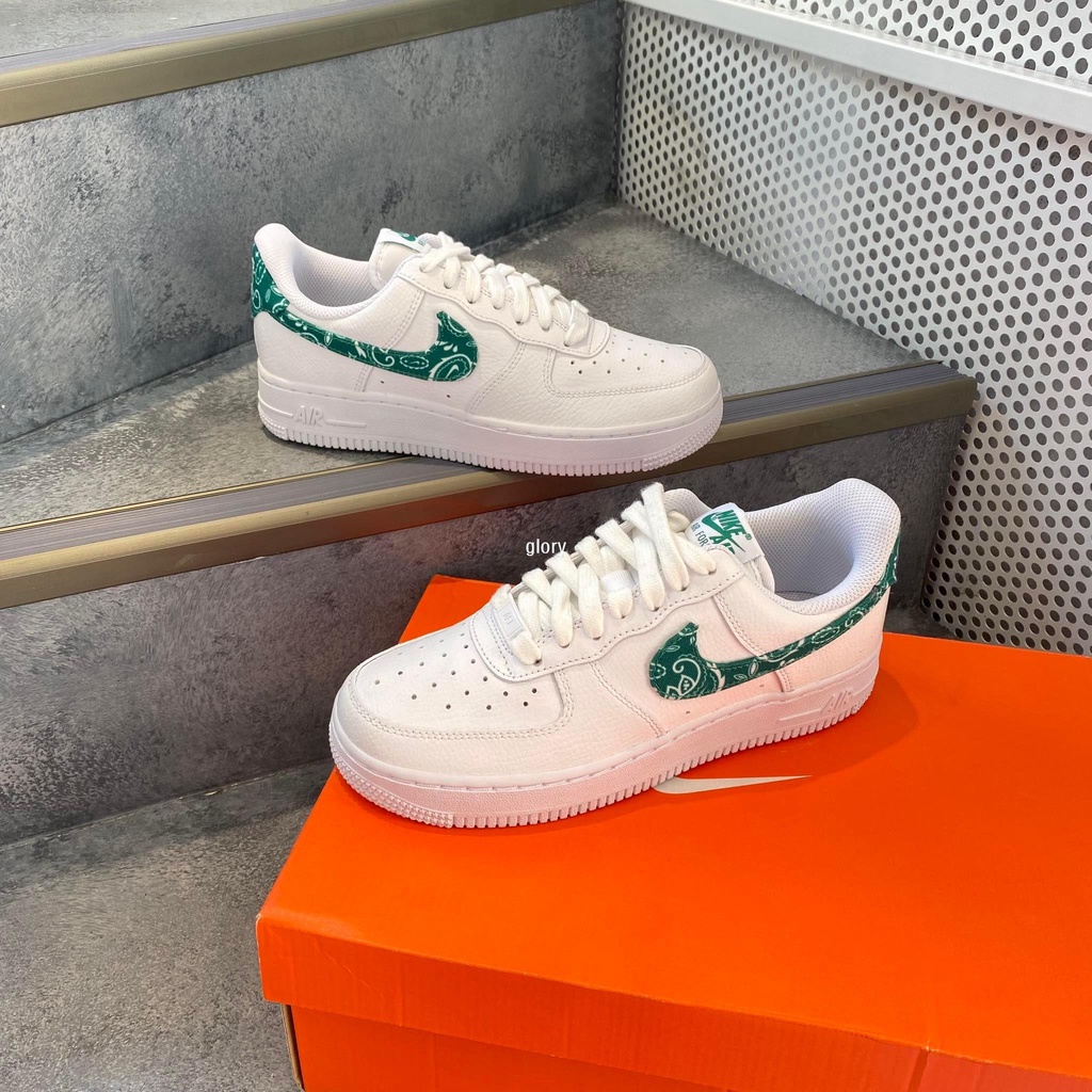 Nike Air Force 1'07 Low "Paisley"白綠 腰果花 男女滑板鞋 DH4406-102